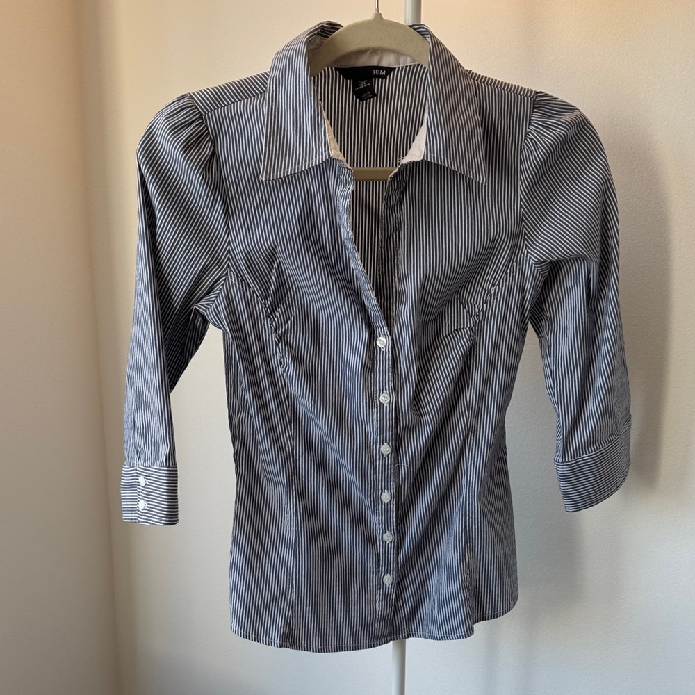 H&M Classic Striped Button-Down Shirt